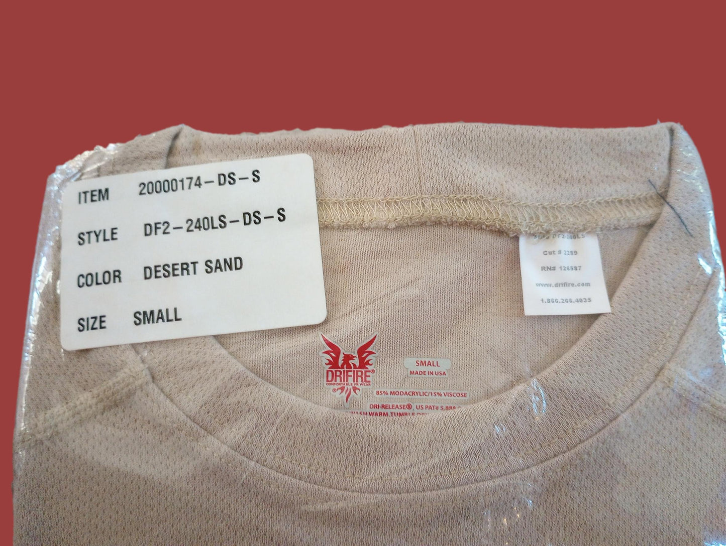 DRIFIRE TACTICAL SHIRT DESERT SAND LONG SLEEVE FLAME RESISTANT USA MADE