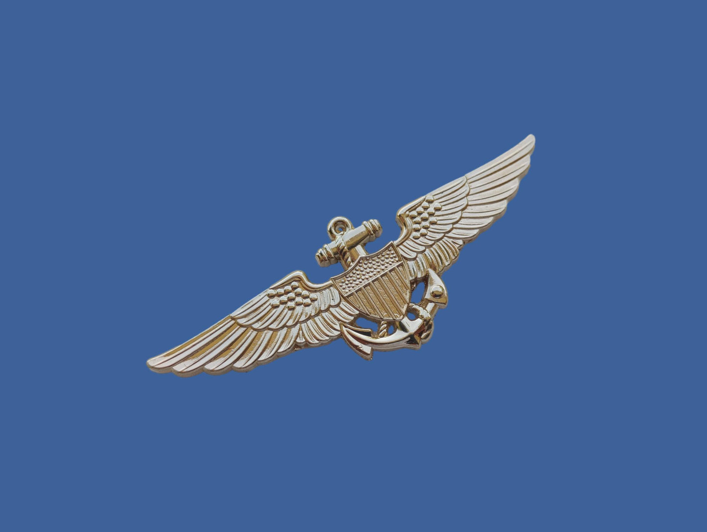 U.S MILITARY NAVY MARINE CORPS GOLD AVIATOR PILOT WINGS PIN AVIATION BADGE