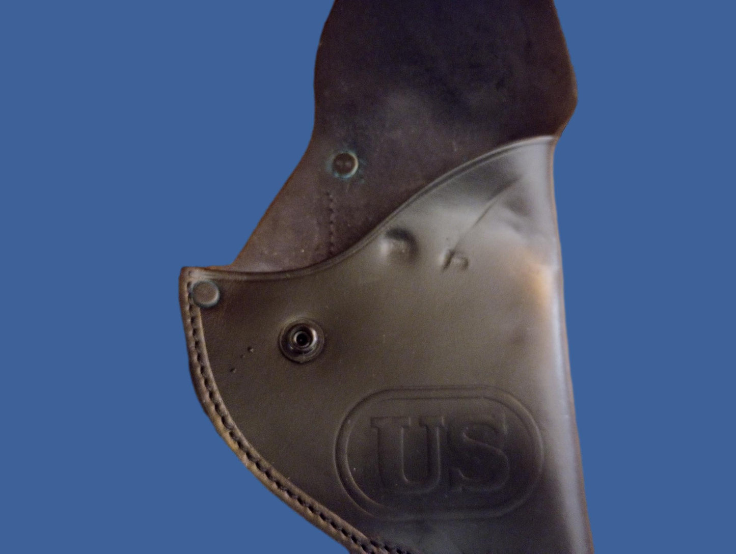 .38 PISTOL HOLSTER MILITARY ISSUE BLACK LEATHER HIP RH FFLD ENG NOS