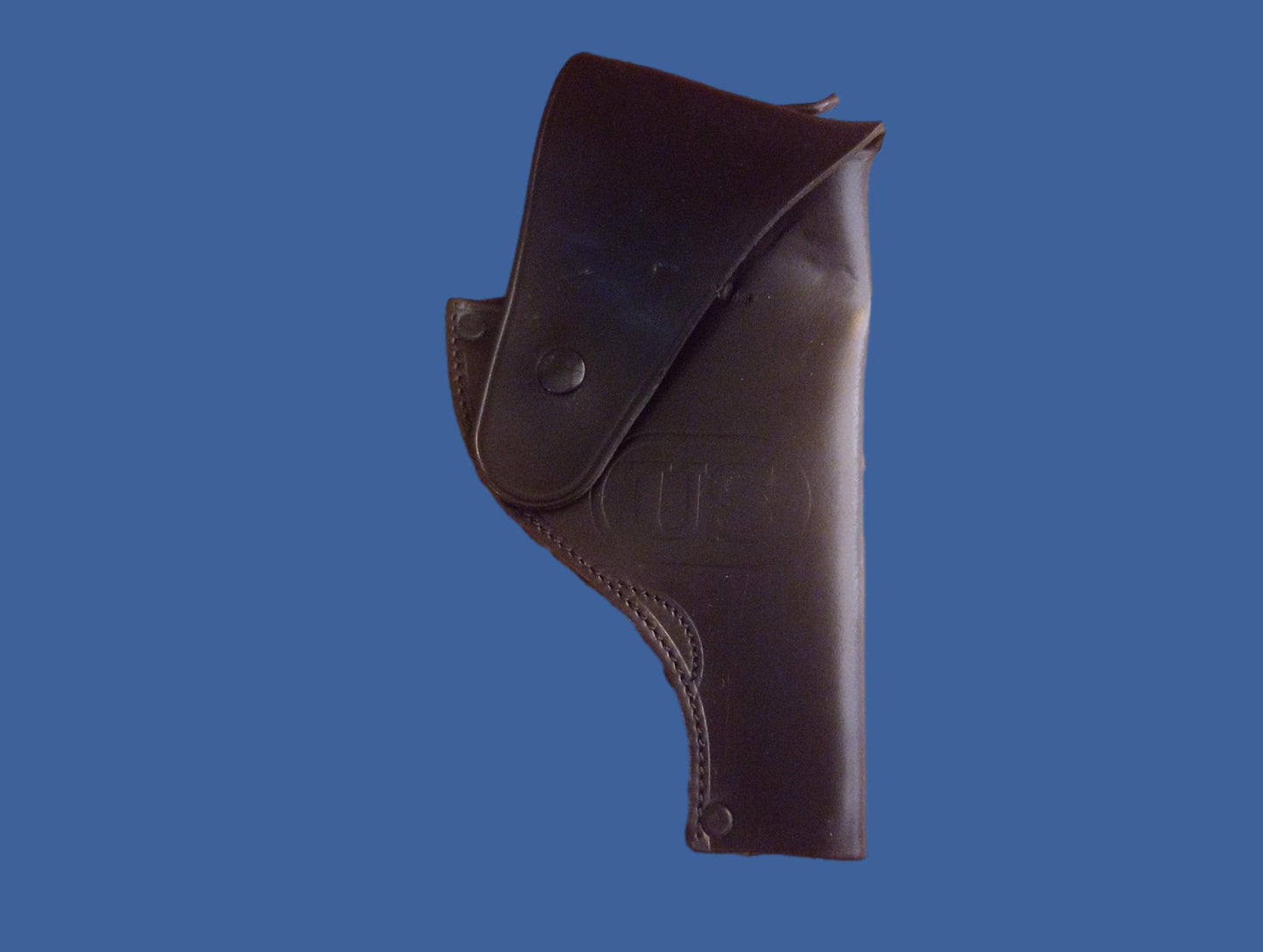 .38 PISTOL HOLSTER MILITARY ISSUE BLACK LEATHER HIP RH FFLD ENG NOS