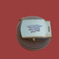 U.S MILITARY STYLE KHAKI WEB BELT WITH NAVY SEALS SILVER INSIGNIA BRASS BUCKLE
