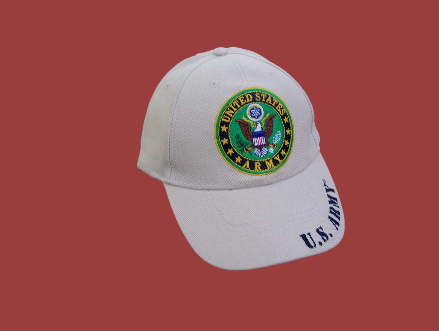 NEW U.S MILITARY ARMY LOGO EMBROIDERED KHAKI HAT CAP OFFICIAL LICENSED HATS