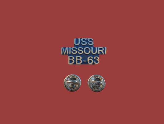 USS MISSOURI BB-63 HAT LAPEL PIN U.S NAVY BATTLESHIP
