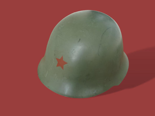 YUGOSLAVIAN COMBAT HELMET JNA YPA M59/85 YUGOSLAV PEOPLES ARMY RED STAR