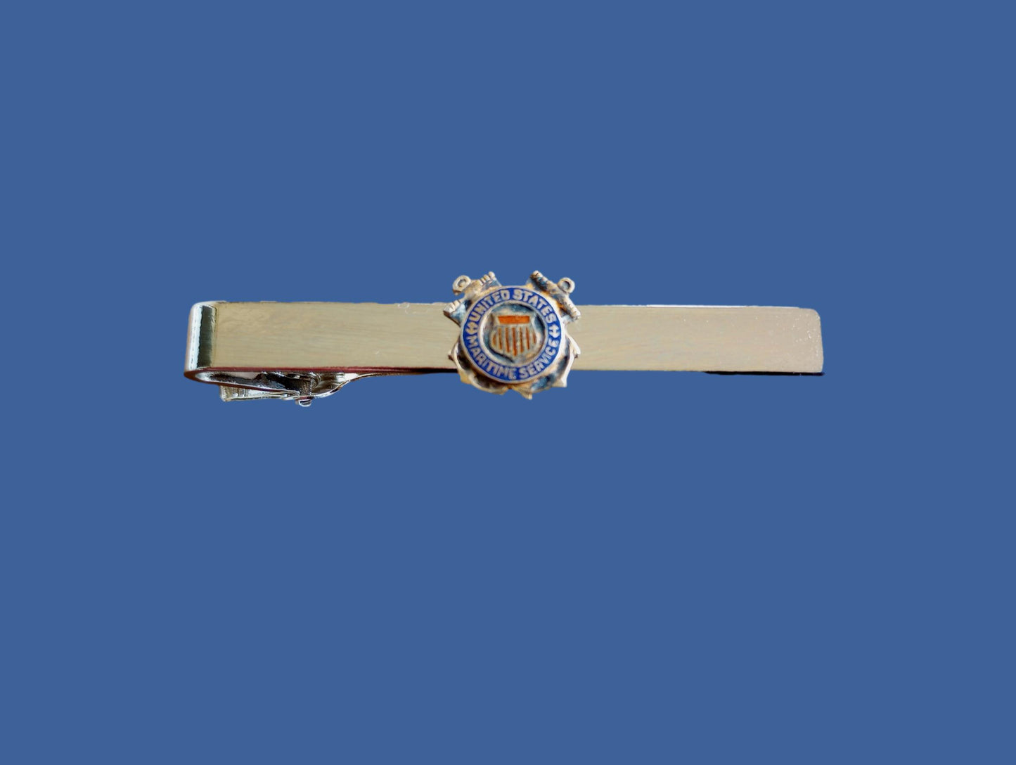 U.S MARITIME SERVICE (USMS) INSIGNIA TIE BAR OR TIE TAC CLIP ON TYPE CUSTOM MADE