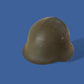 BULGARIAN M36C COMBAT HELMET LEATHER LINER & CHINSTRAP TRI COLOR DECAL ORIGINAL