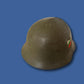 BULGARIAN M36C COMBAT HELMET LEATHER LINER & CHINSTRAP TRI COLOR DECAL ORIGINAL