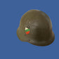 BULGARIAN M36C COMBAT HELMET LEATHER LINER & CHINSTRAP TRI COLOR DECAL ORIGINAL
