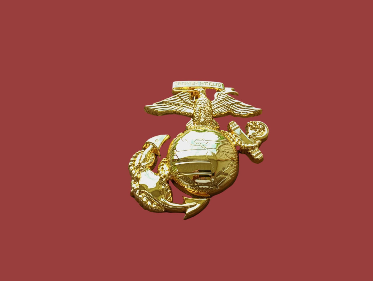 MARINE CORPS EGA OVERSIZED WALL MEDALLION PLAQUE AUTO GRILL EMBLEM 6" X 5.75"