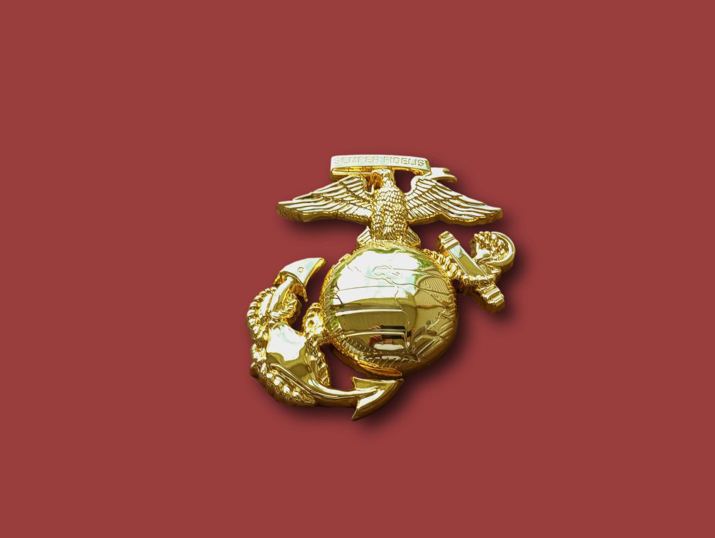 MARINE CORPS EGA OVERSIZED WALL MEDALLION PLAQUE AUTO GRILL EMBLEM 6" X 5.75"