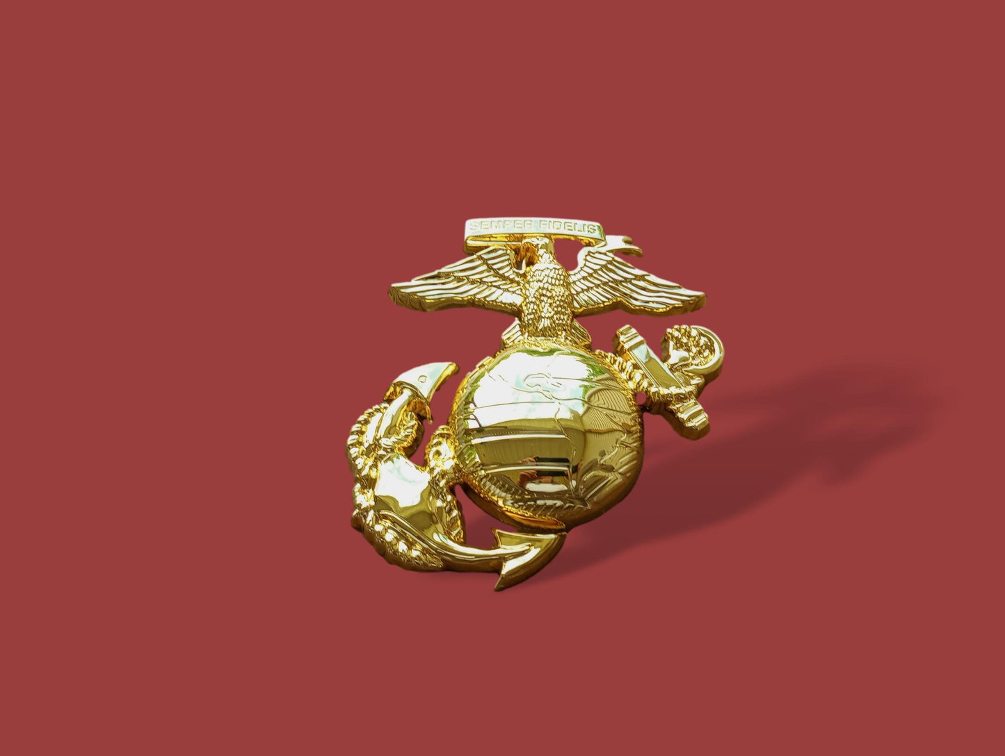 MARINE CORPS EGA OVERSIZED WALL MEDALLION PLAQUE AUTO GRILL EMBLEM 6" X 5.75"