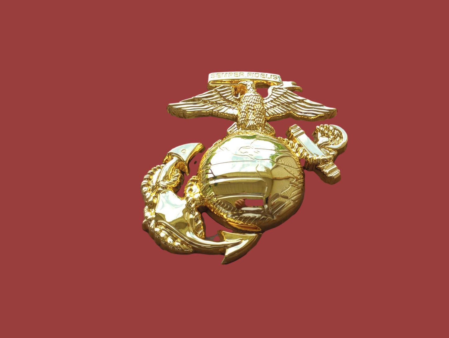 MARINE CORPS EGA OVERSIZED WALL MEDALLION PLAQUE AUTO GRILL EMBLEM 6" X 5.75"