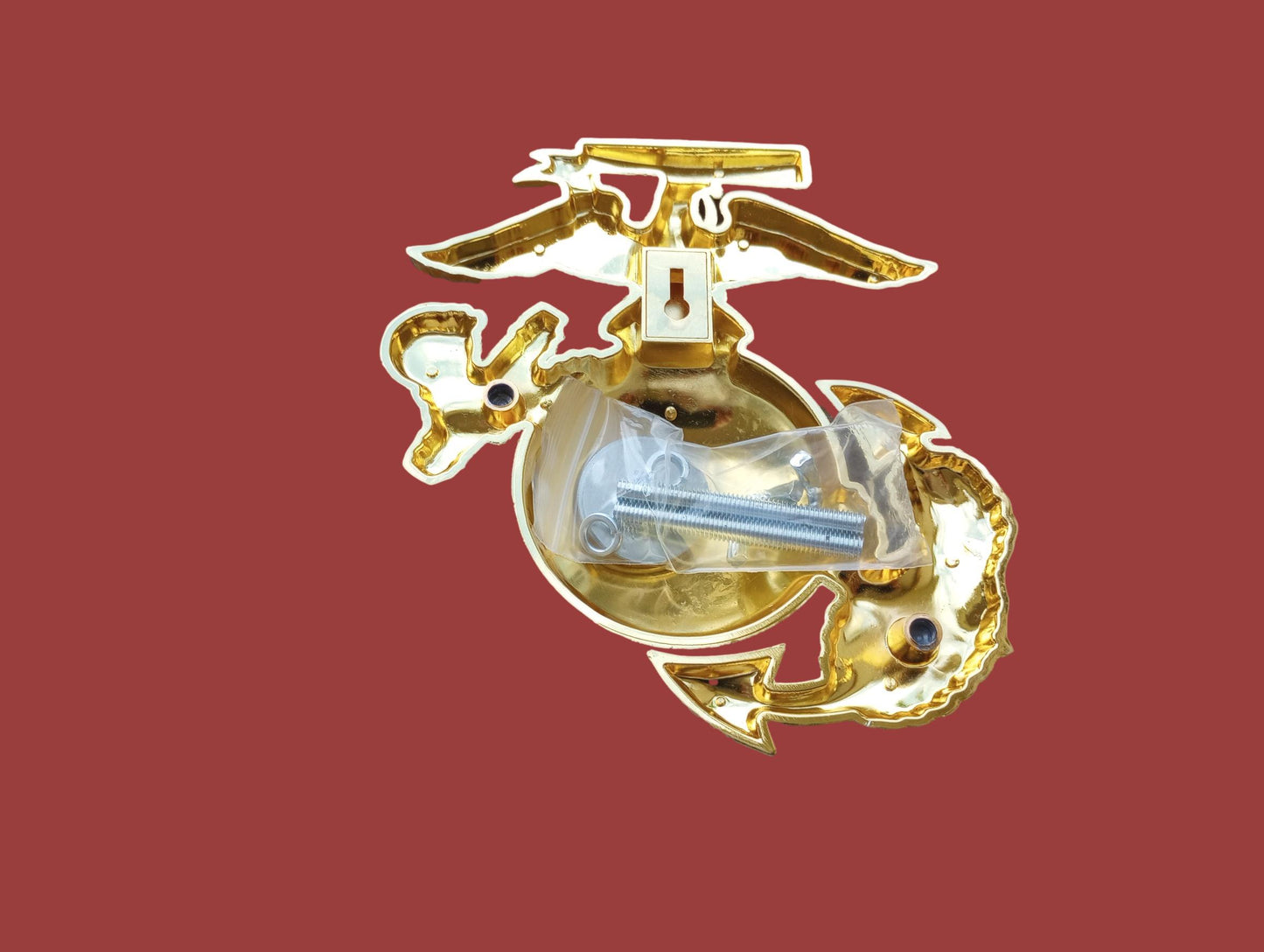 MARINE CORPS EGA OVERSIZED WALL MEDALLION PLAQUE AUTO GRILL EMBLEM 6" X 5.75"