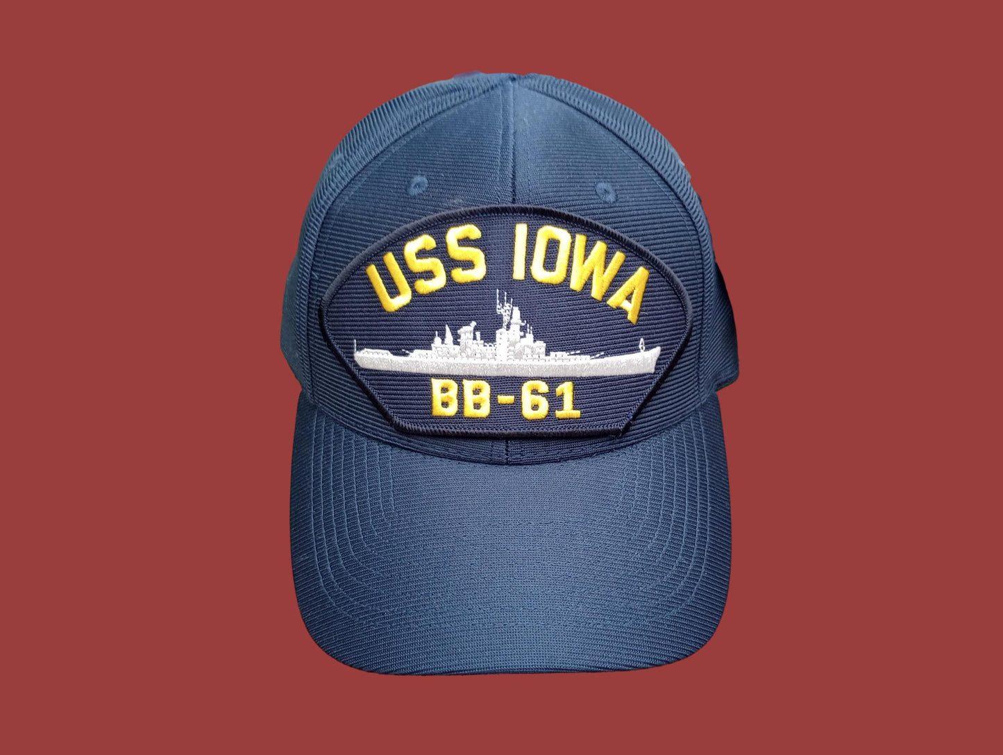 USS IOWA BB-61 U.S NAVY SHIP HAT U.S OFFICIAL MILITARY BALL CAP U.S.A MADE