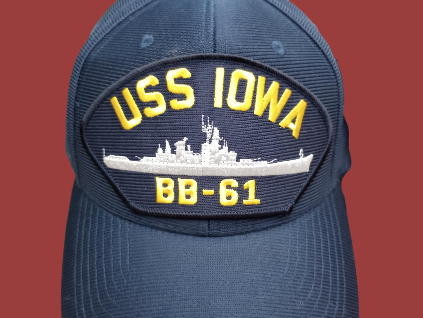 USS IOWA BB-61 U.S NAVY SHIP HAT U.S OFFICIAL MILITARY BALL CAP U.S.A MADE
