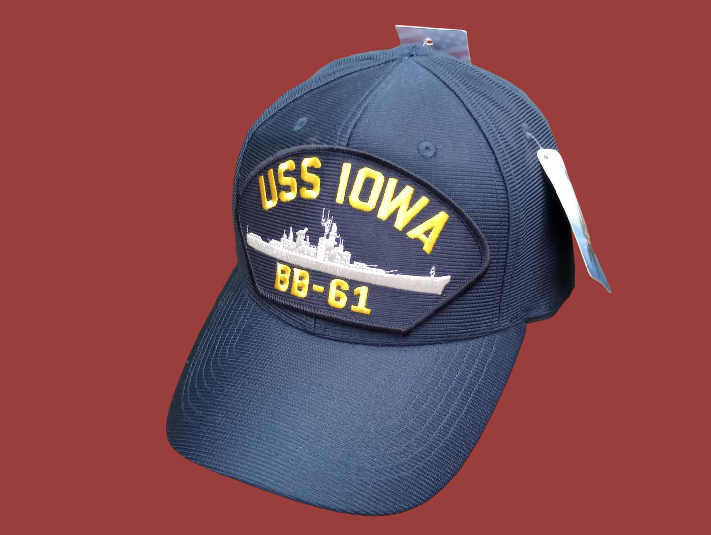 USS IOWA BB-61 U.S NAVY SHIP HAT U.S OFFICIAL MILITARY BALL CAP U.S.A MADE