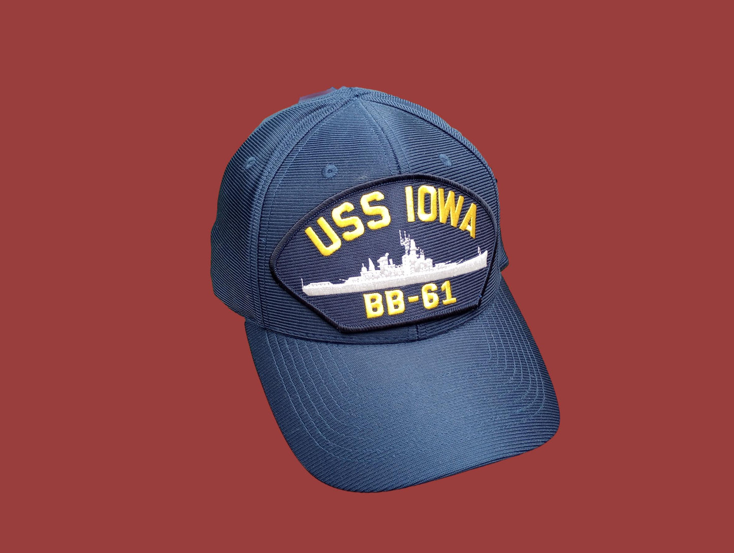 USS IOWA BB-61 U.S NAVY SHIP HAT U.S OFFICIAL MILITARY BALL CAP U.S.A MADE