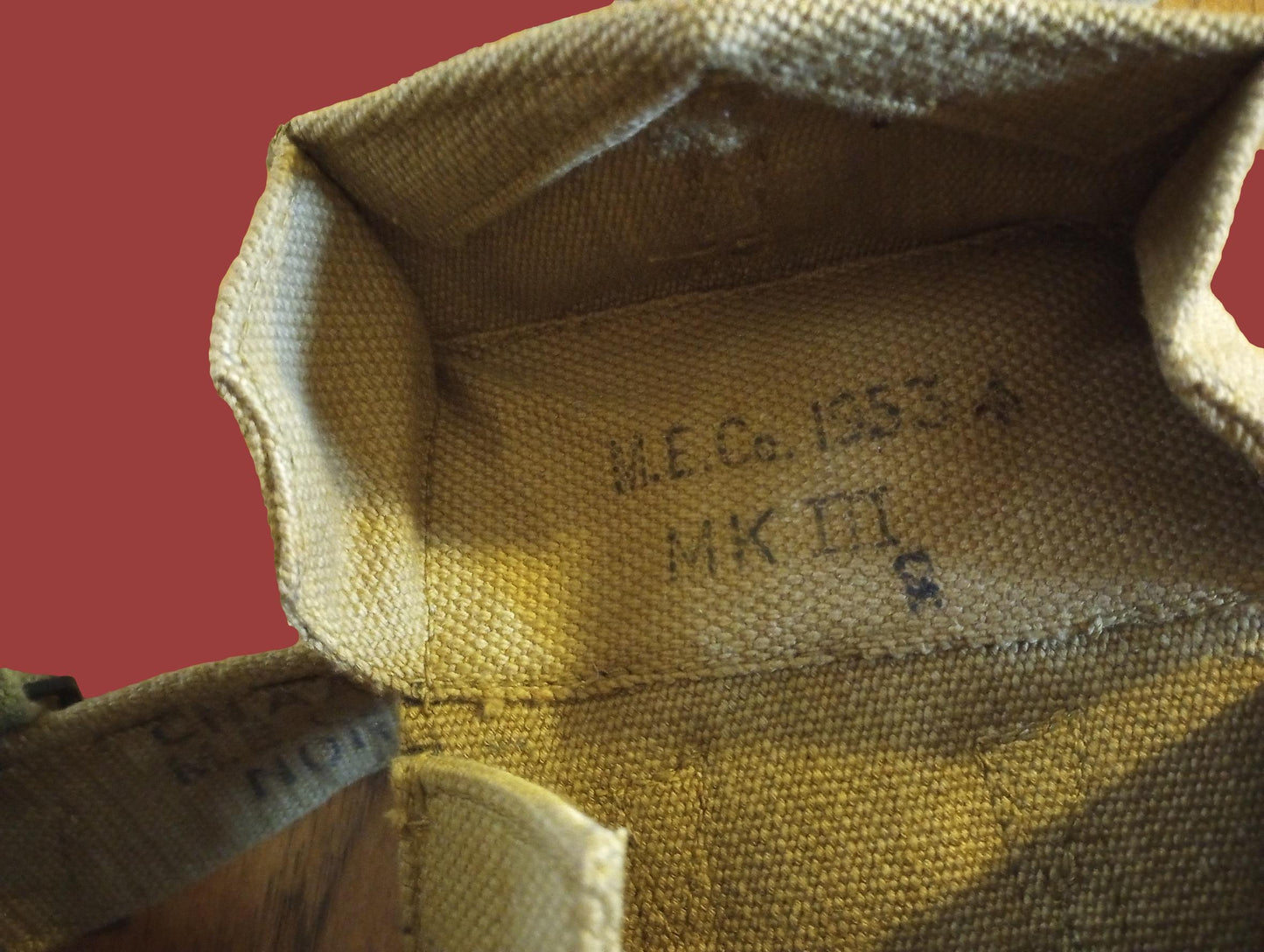 BRITISH WWII P-37 WEB GEAR BELT SUSPENDERS AMMUNITION POUCHES 1953 ORIGINAL