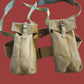 BRITISH WWII P-37 WEB GEAR BELT SUSPENDERS AMMUNITION POUCHES 1953 ORIGINAL