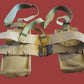 BRITISH WWII P-37 WEB GEAR BELT SUSPENDERS AMMUNITION POUCHES 1953 ORIGINAL