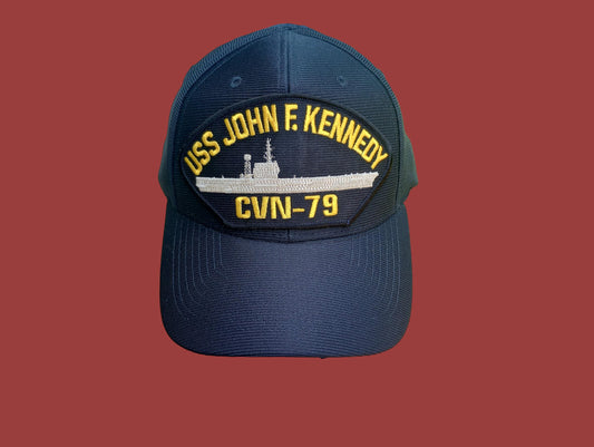 JOHN F KENNEDY CVN-79 NAVY SHIP HAT OFFICIAL U.S MILITARY BALL CAP USA MADE
