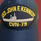 JOHN F KENNEDY CVN-79 NAVY SHIP HAT OFFICIAL U.S MILITARY BALL CAP USA MADE