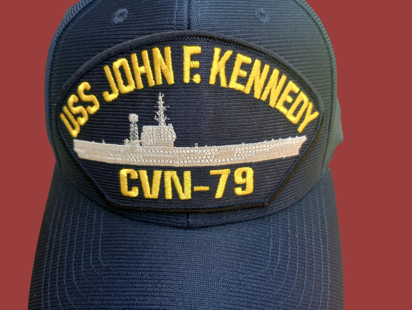 JOHN F KENNEDY CVN-79 NAVY SHIP HAT OFFICIAL U.S MILITARY BALL CAP USA MADE