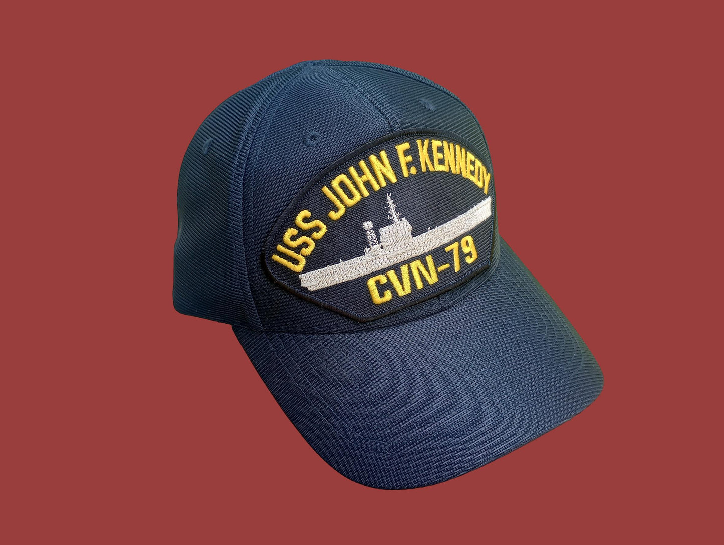 JOHN F KENNEDY CVN-79 NAVY SHIP HAT OFFICIAL U.S MILITARY BALL CAP USA MADE