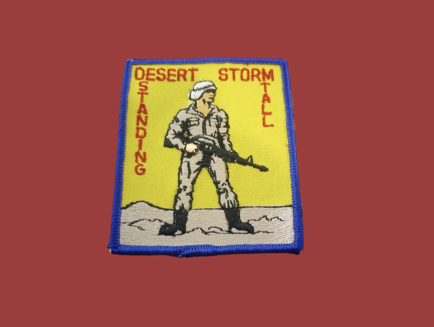 OPERATION DESERT STORM SHOULDER PATCH STANDING TALL U.S ARMY
