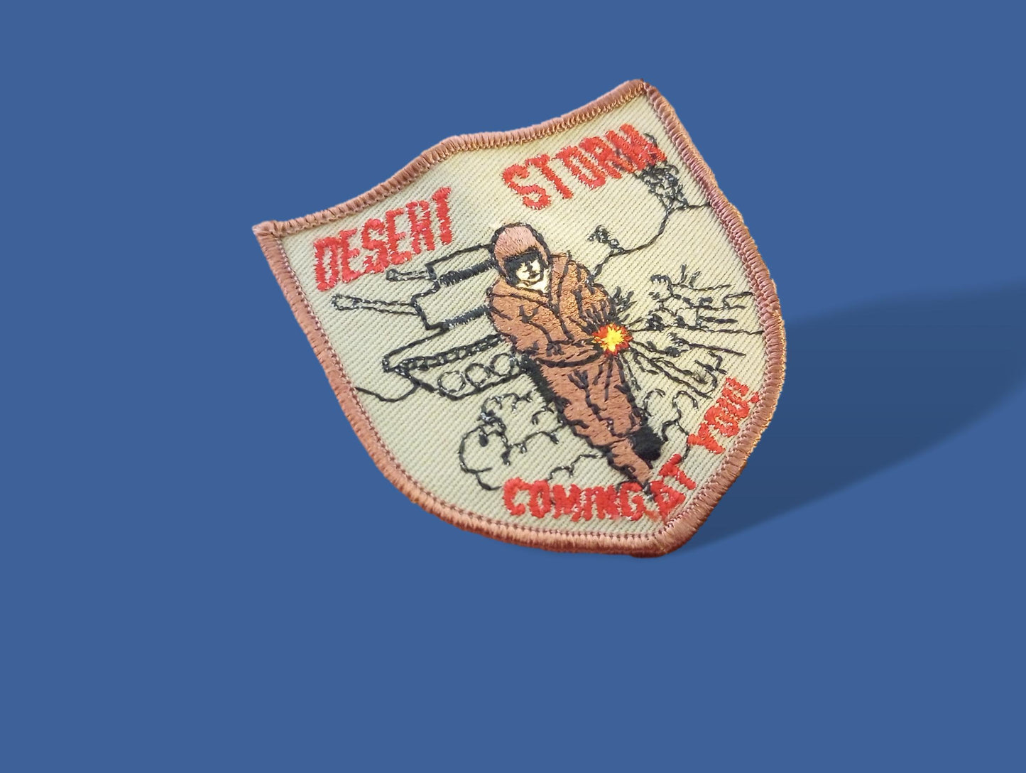 U.S MILITARY OPERATION DESERT STORM COMING AT YOU ARM PATCH