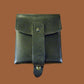 ORIGINAL WWII ITALIAN MILITARY BLACK LEATHER CARCANO AMMO 2 CLIP POUCH