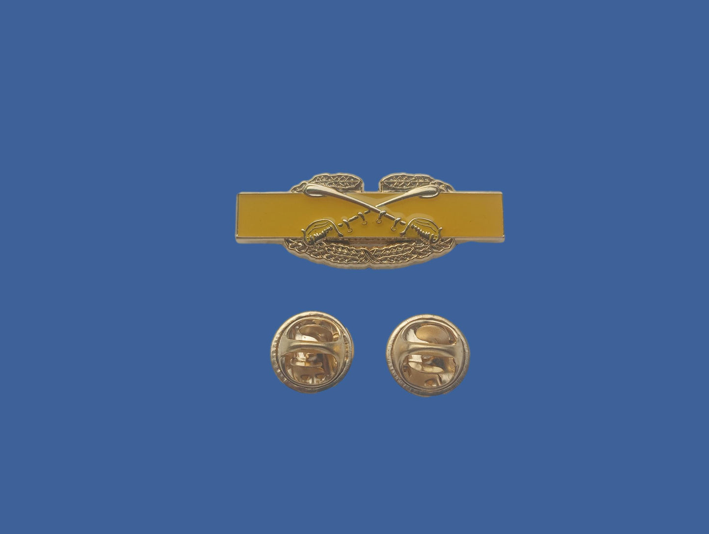 U.S MILITARY ARMY COMBAT CAVALRY BADGE HAT LAPEL PIN MINIATURE SIZE 1 3/4" INCH
