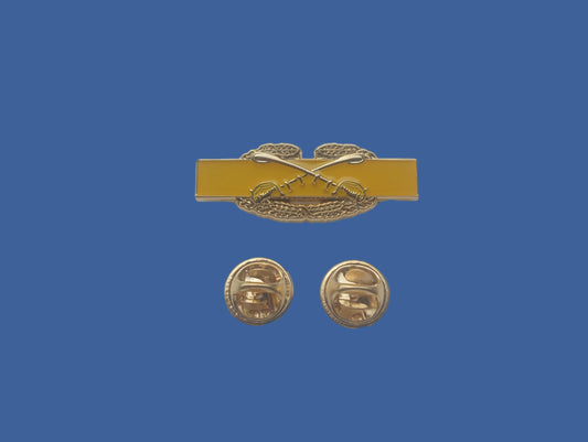 U.S MILITARY ARMY COMBAT CAVALRY BADGE HAT LAPEL PIN MINIATURE SIZE 1 3/4" INCH
