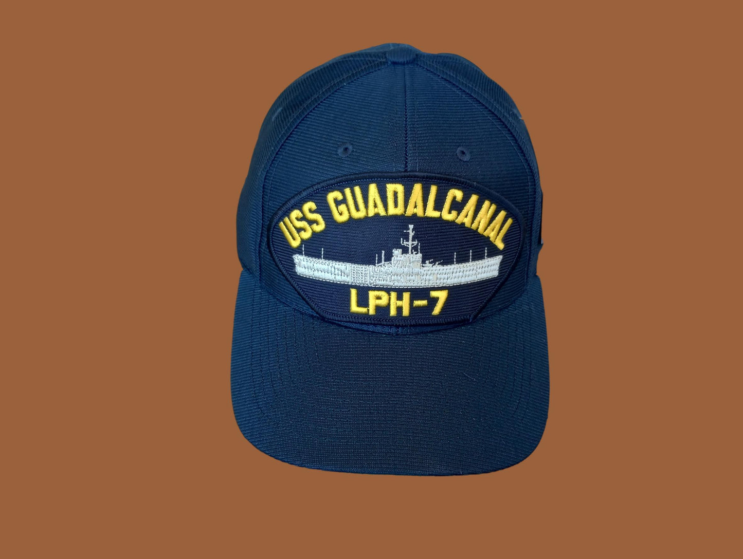 USS GUADALCANAL LPH-7 NAVY SHIP HAT U.S MILITARY OFFICIAL BALL CAP USA MADE