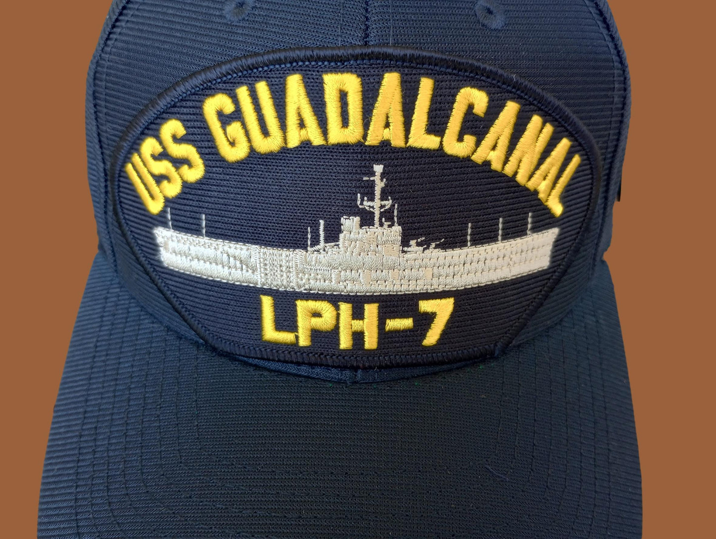 USS GUADALCANAL LPH-7 NAVY SHIP HAT U.S MILITARY OFFICIAL BALL CAP USA MADE