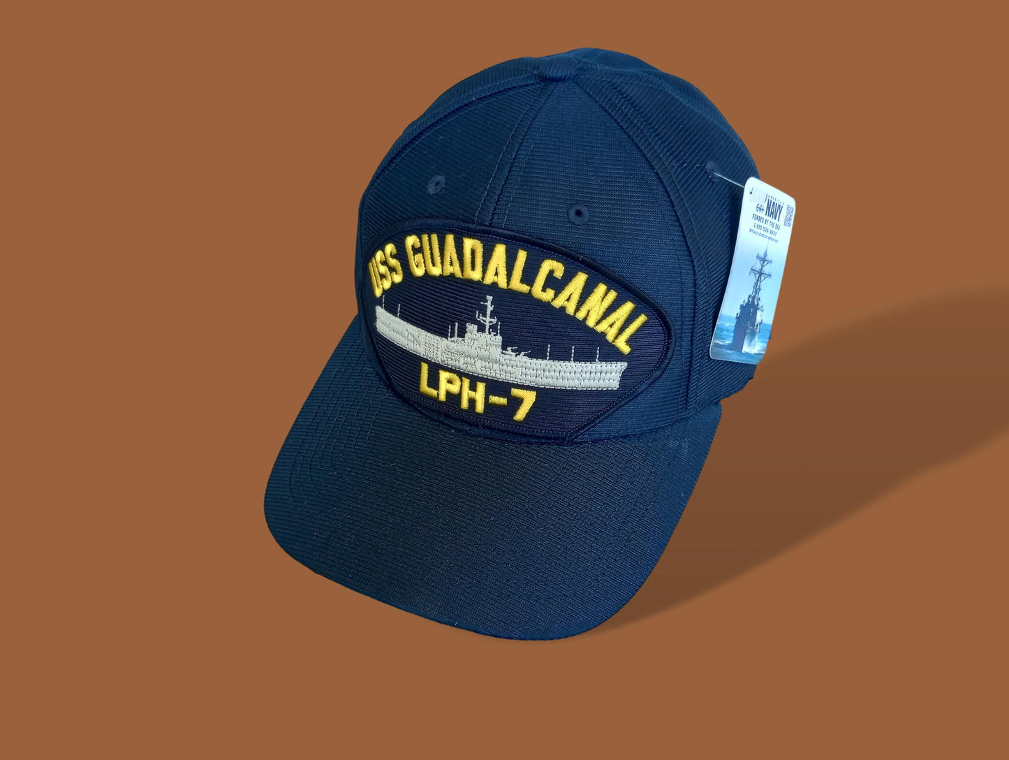 USS GUADALCANAL LPH-7 NAVY SHIP HAT U.S MILITARY OFFICIAL BALL CAP USA MADE