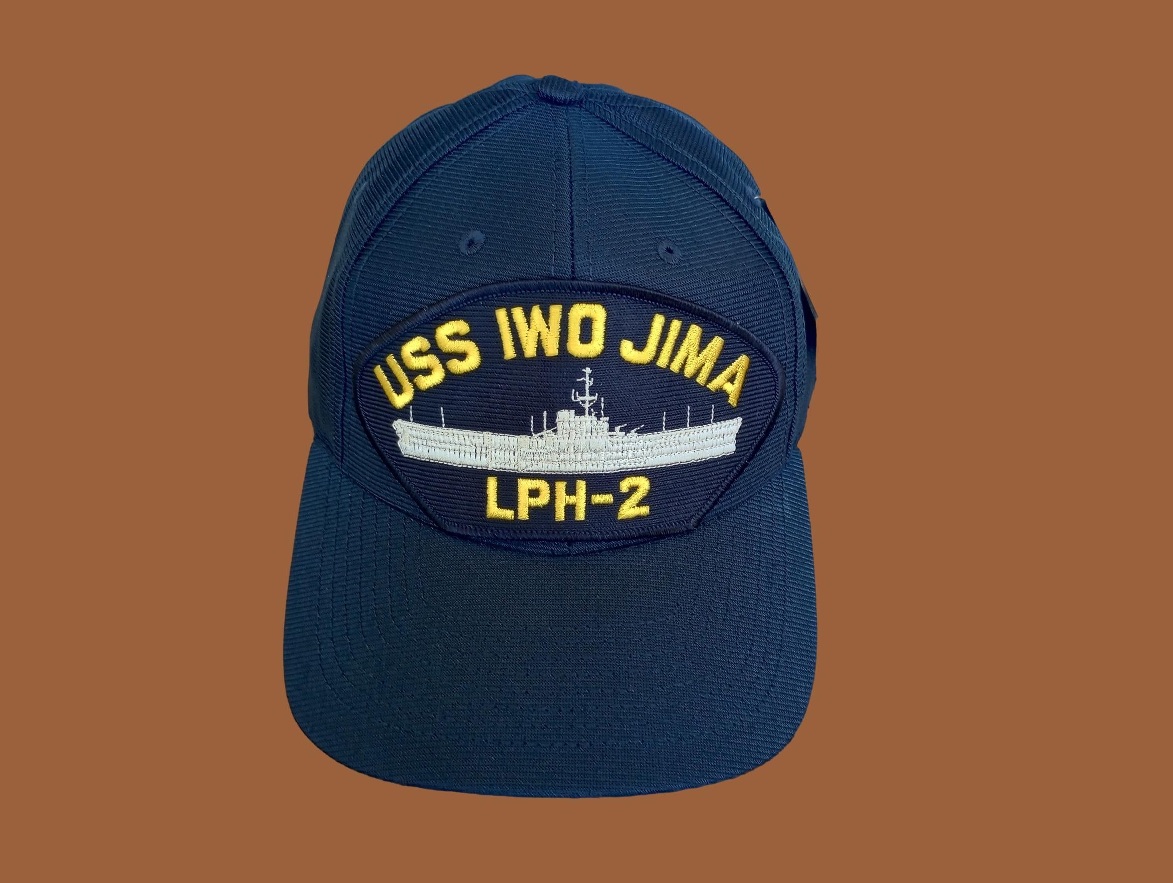USS IWO JIMA LPH-2 NAVY SHIP HAT U.S MILITARY OFFICIAL BALL CAP