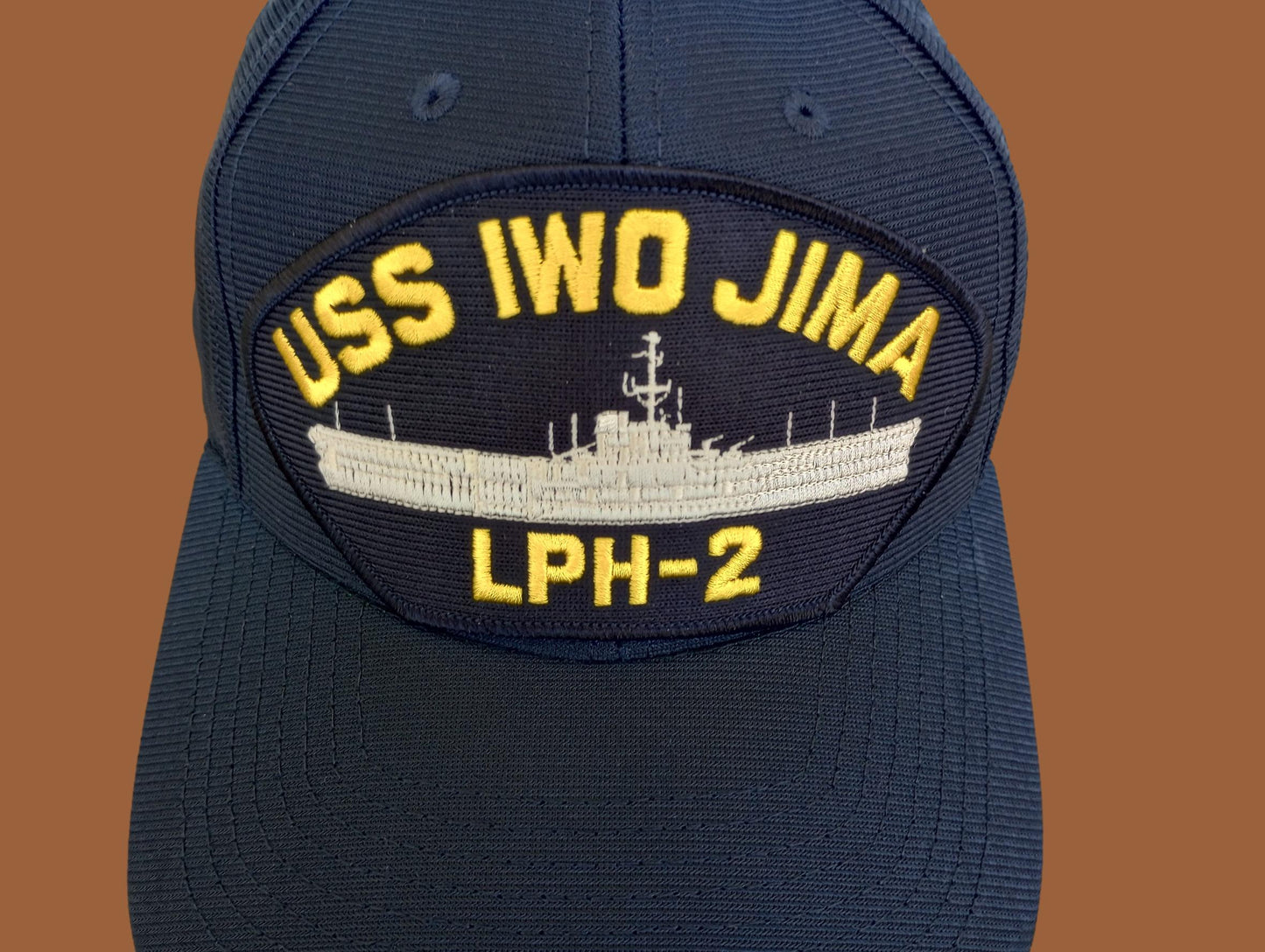 USS IWO JIMA LPH-2 NAVY SHIP HAT U.S MILITARY OFFICIAL BALL CAP U.S.A MADE