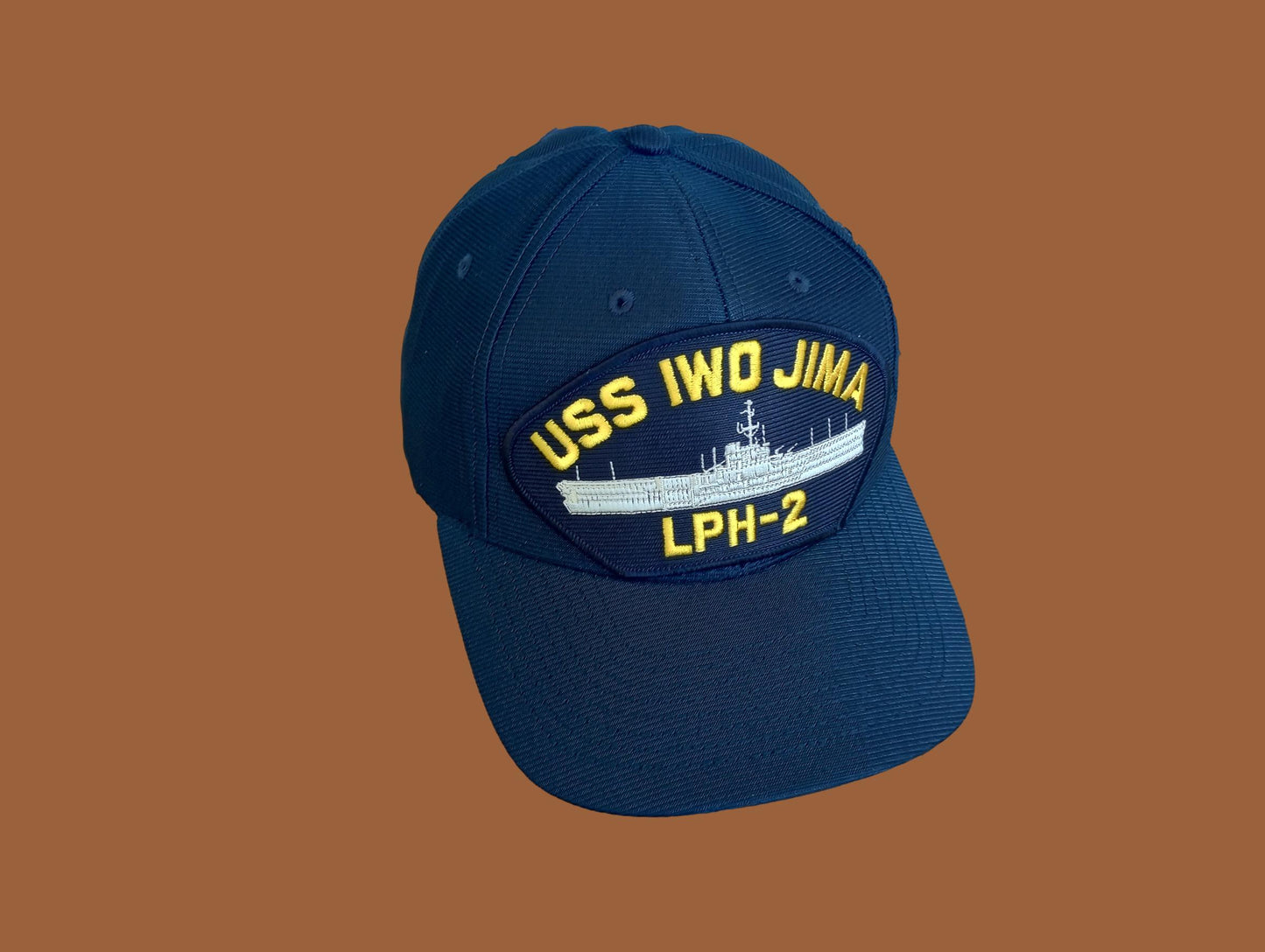 USS IWO JIMA LPH-2 NAVY SHIP HAT U.S MILITARY OFFICIAL BALL CAP U.S.A MADE