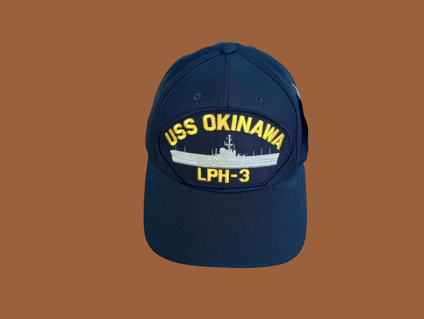 USS OKINAWA LPH-3 NAVY SHIP HAT U.S MILITARY OFFICIAL BALL CAP U.S.A MADE