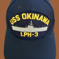 USS OKINAWA LPH-3 NAVY SHIP HAT U.S MILITARY OFFICIAL BALL CAP U.S.A MADE