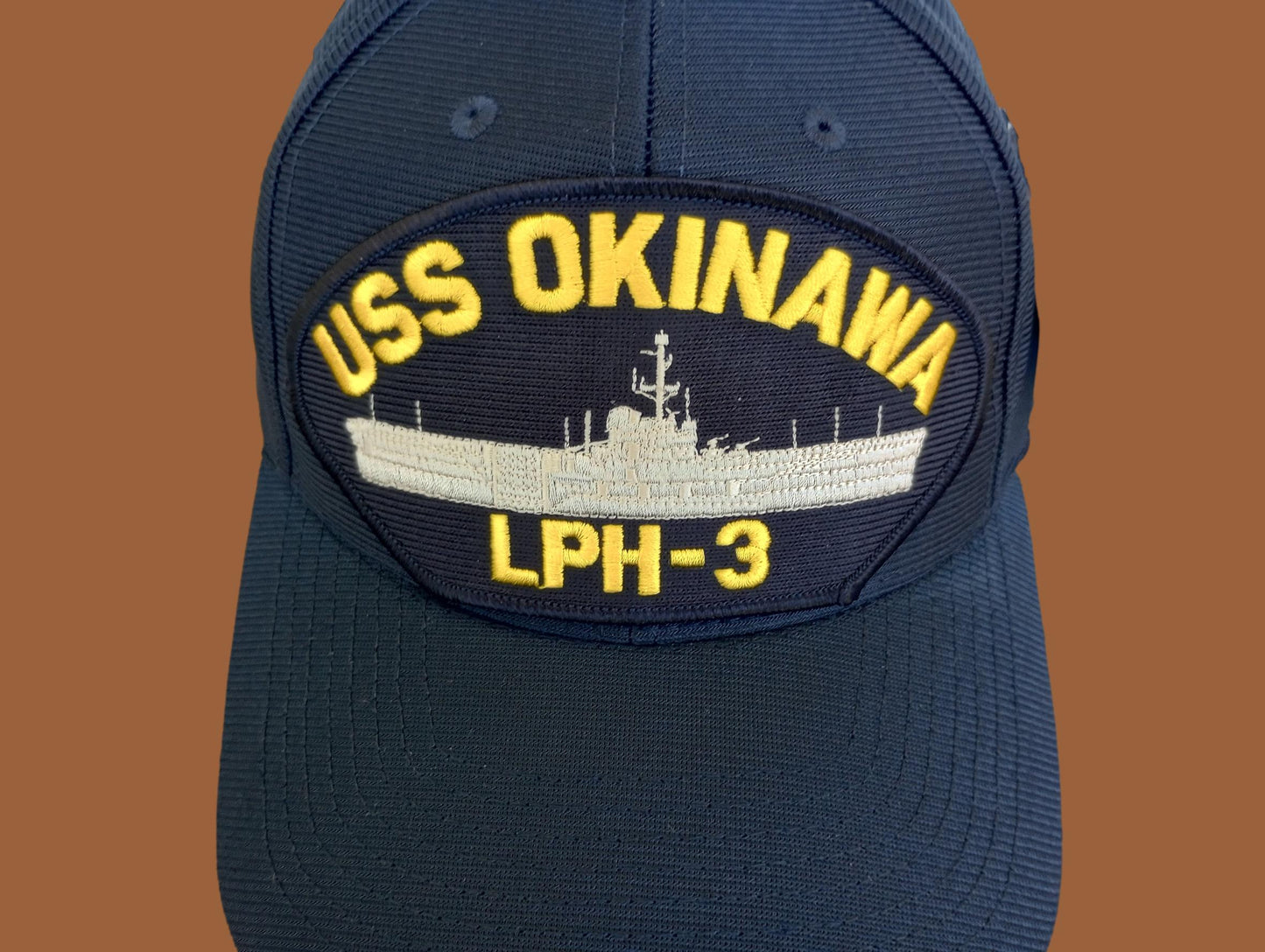 USS OKINAWA LPH-3 NAVY SHIP HAT U.S MILITARY OFFICIAL BALL CAP U.S.A MADE