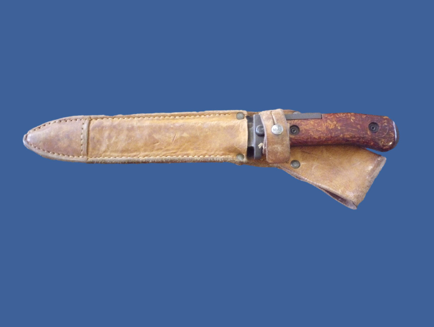 Original Czech Army Model VZ58 Bayonet With Leather Sheath Czech Military Knife