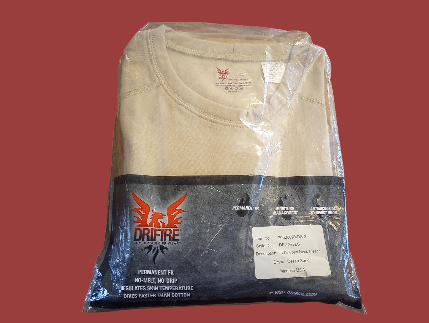 DRIFIRE TACTICAL SHIRT DESERT SAND LONG SLEEVE FLAME RESISTANT USA MADE