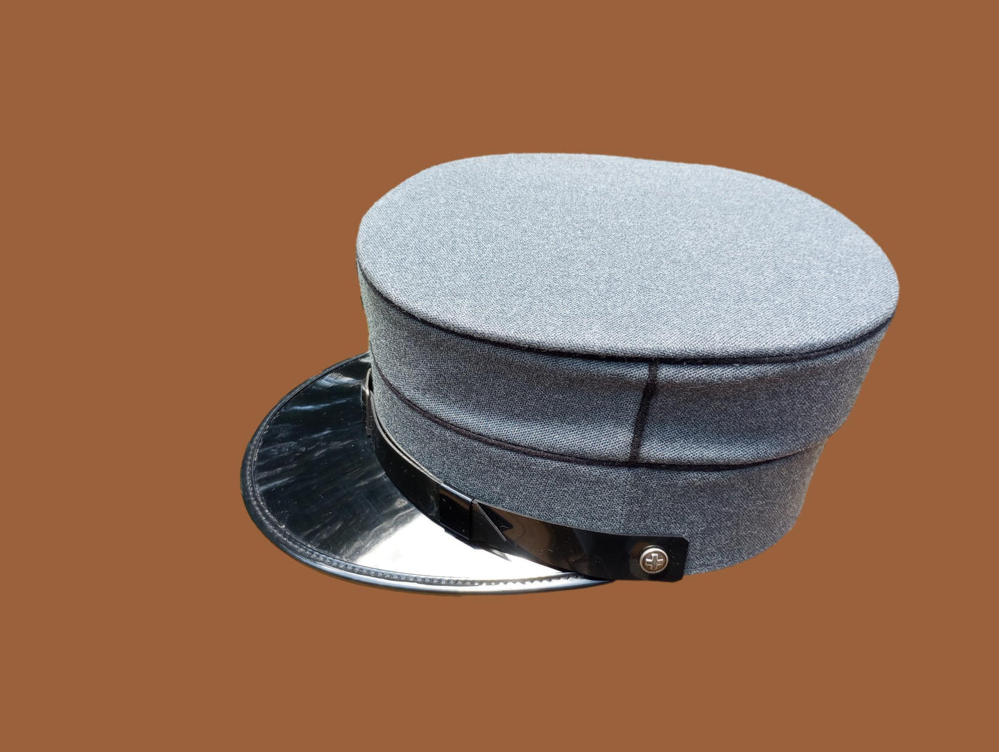 NEW GENUINE VINTAGE SWISS MILITARY KEPI HAT 1989 VINTAGE GRAY & BLACK
