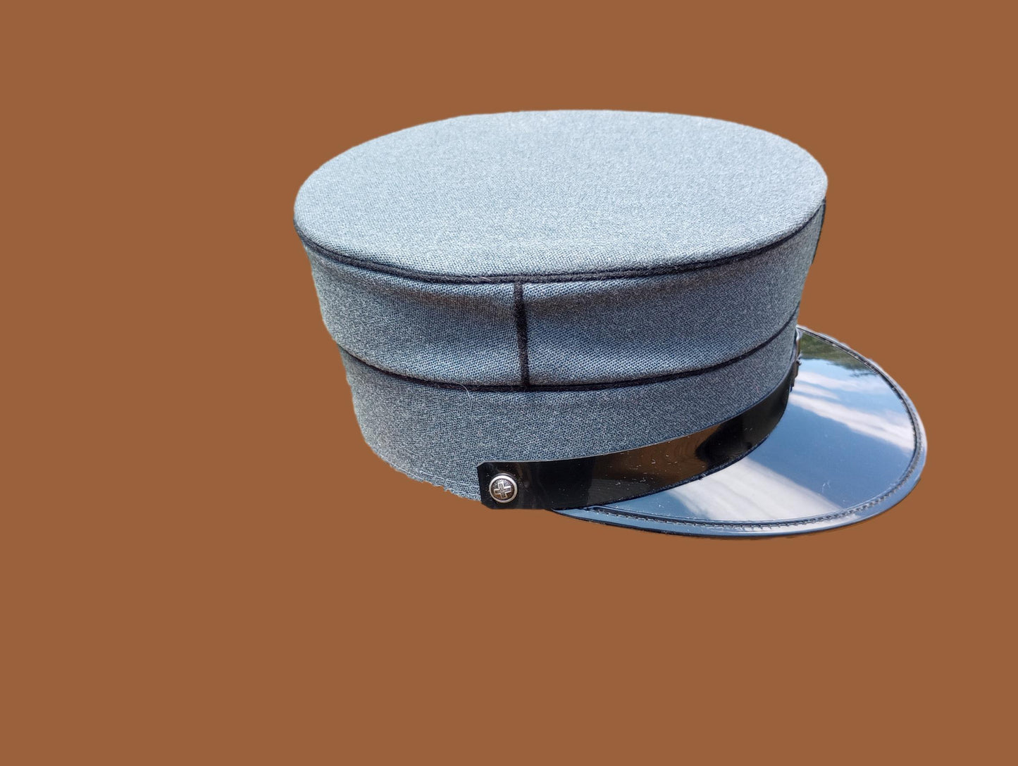 NEW GENUINE VINTAGE SWISS MILITARY KEPI HAT 1989 VINTAGE GRAY & BLACK