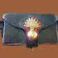 Italian Carabinieri Leather Carcano Cartridge Pouch with leather shoulder strap
