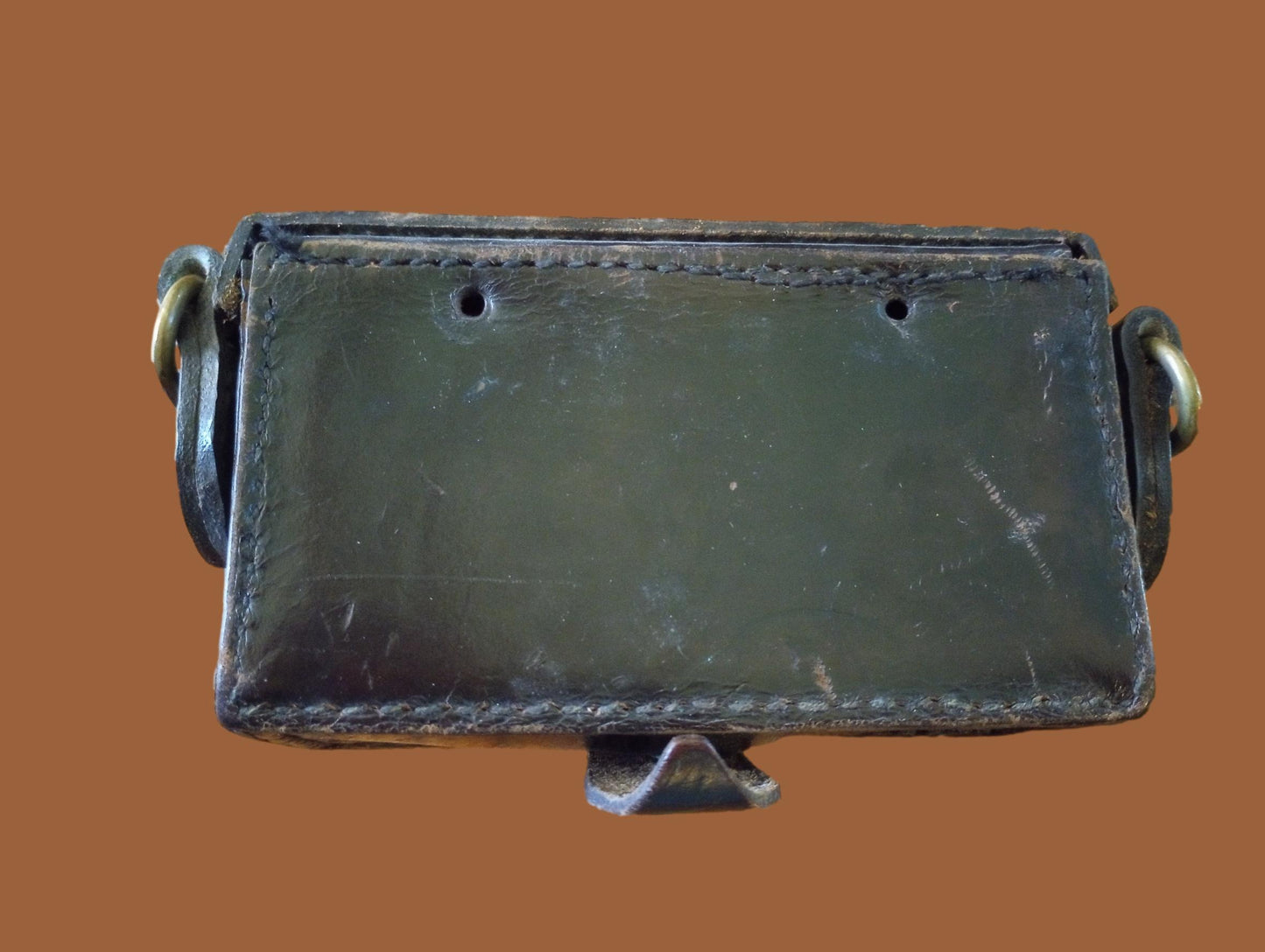 Italian Carabinieri Leather Carcano Cartridge Pouch with leather shoulder strap