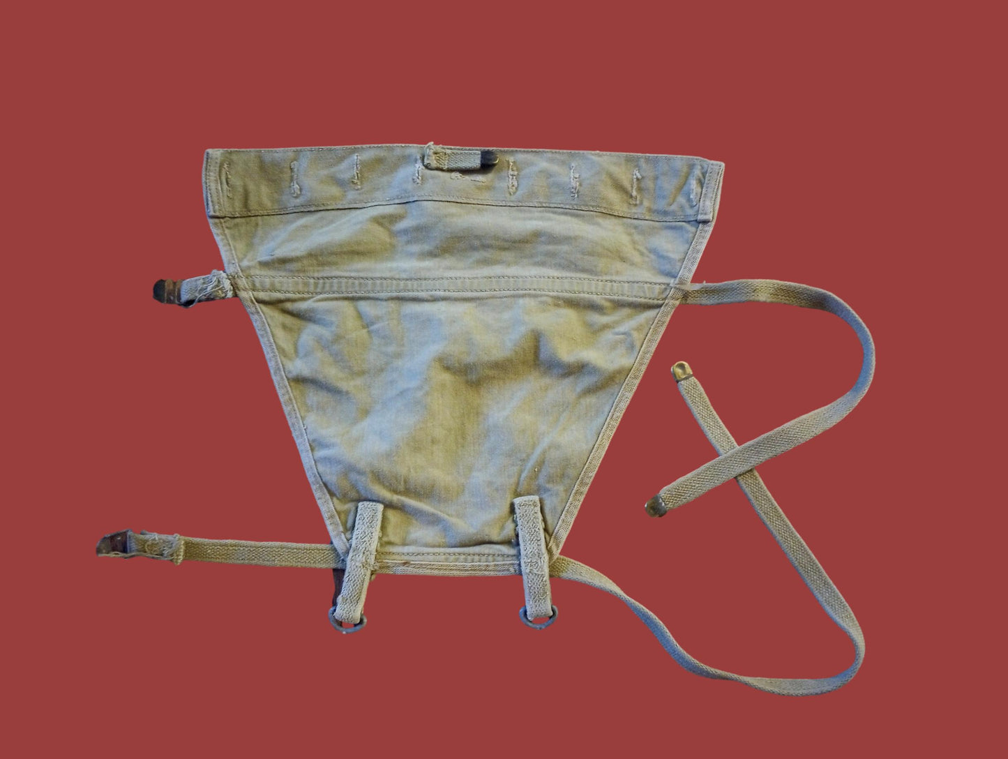 WWII U.S MILITARY M-1928 HAVERSACK  ARMY PACK TAIL CARRIER 1945 KHAKI ORIGINAL