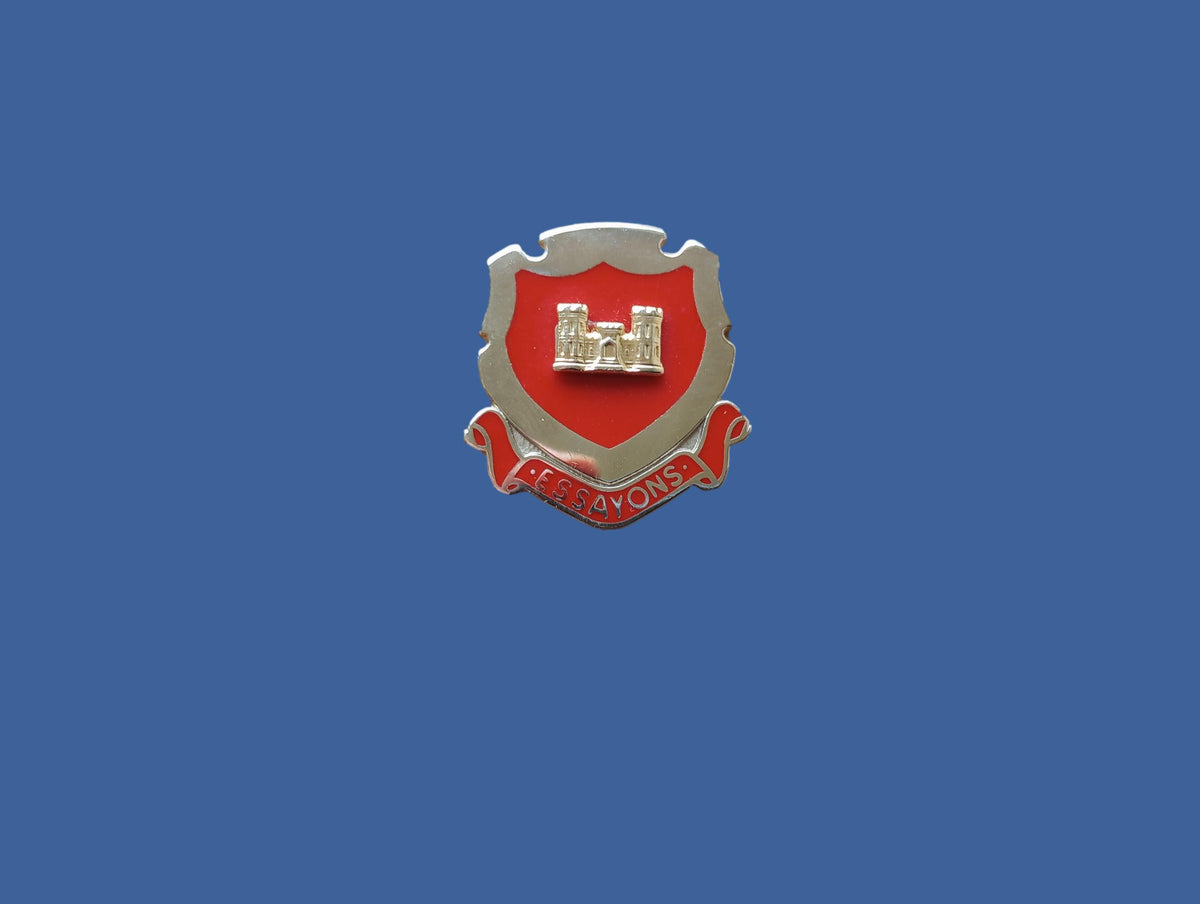 GENUINE U.S MILITARY ARMY ENGINEER PIN ESSAYONS LAPEL PIN HAT PIN USA MADE